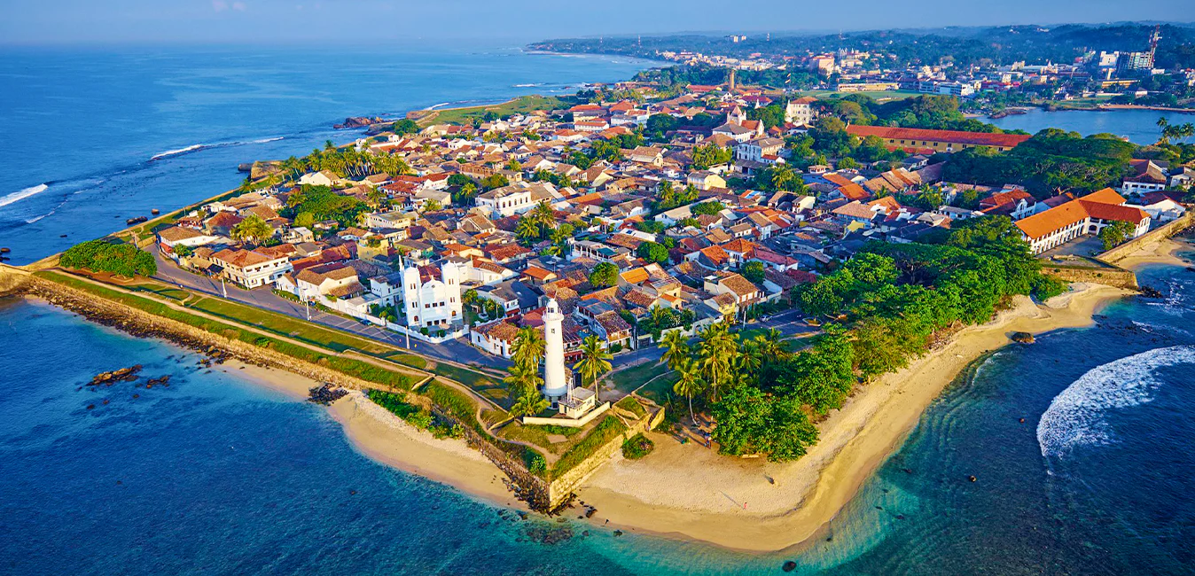 Galle coastal view in Sri Lanka